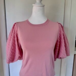 Zara Pink Puff Sleeve Top